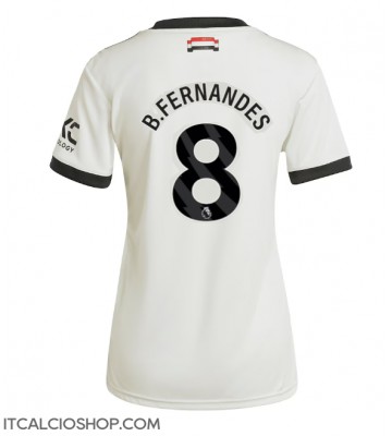 Manchester United Bruno Fernandes #8 Terza Maglia Femmina 2024-25 Manica Corta